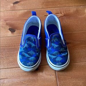 Vans Blue Dino Galaxy Slip-On Sneakers 9.5